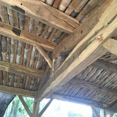 img-Abri voiture en vieux chêne dans le Haut-Var